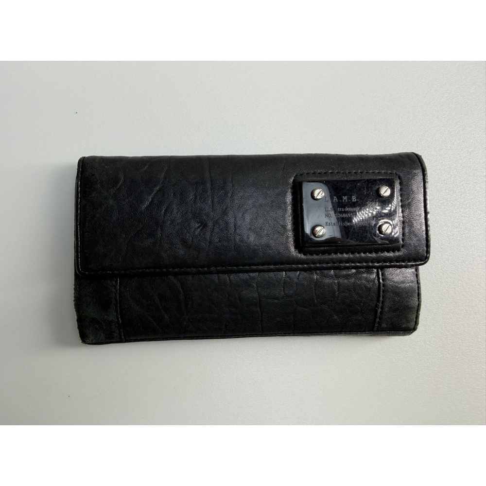 Women's L.A.M.B. Black Leather Wallet